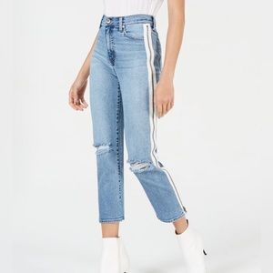 KENDALL + KYLIE The Icon High Rise Straight jean with leg zippers 28